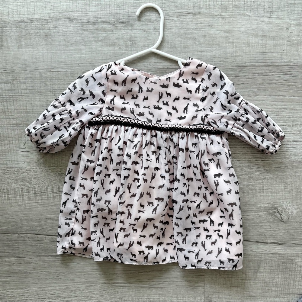 Pippa & Julie Pink and Black Animal Print Dress